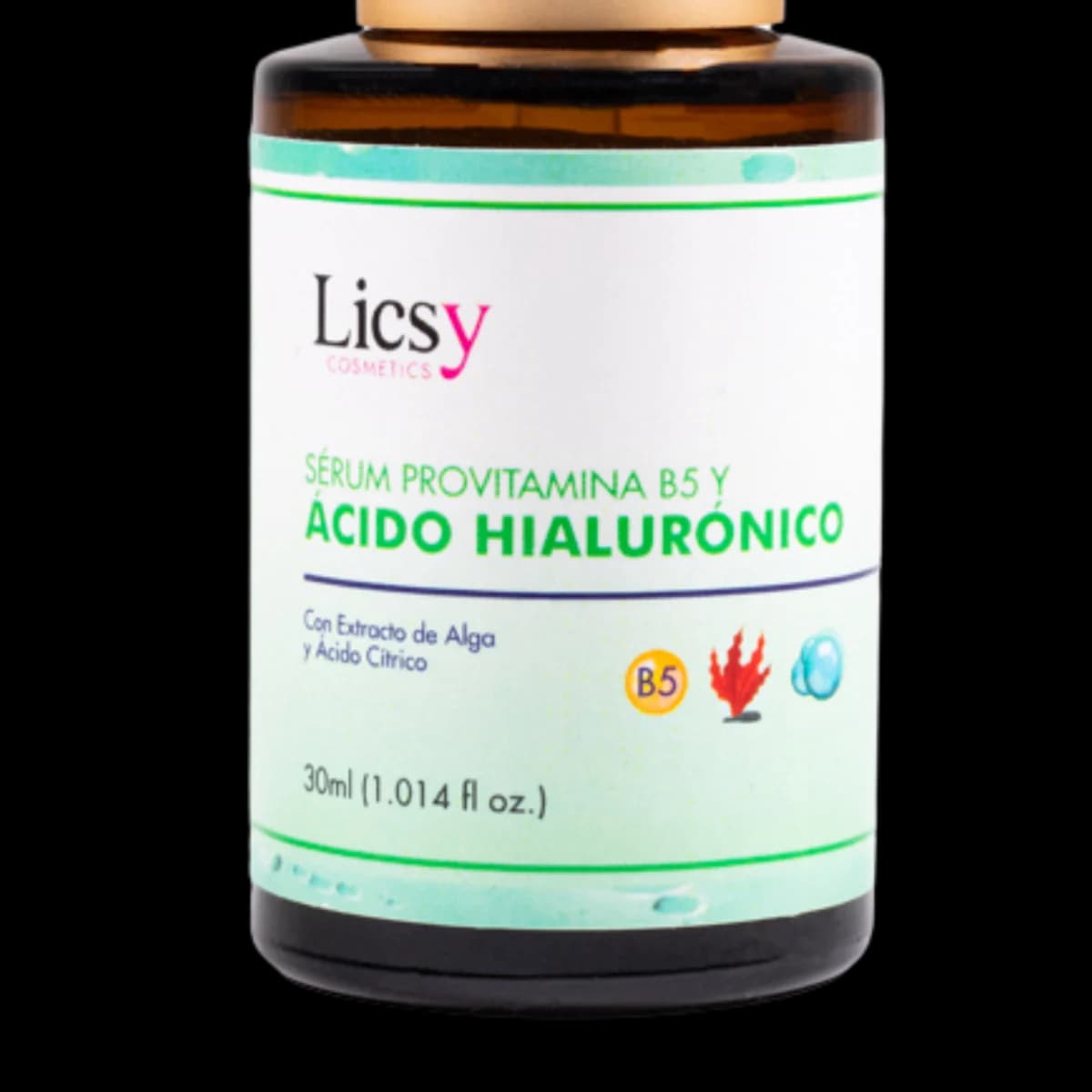Serum de Acido Hialuronico con Provitamina B5 de Licsy Cosmetics, frasco gotero de 30 ml