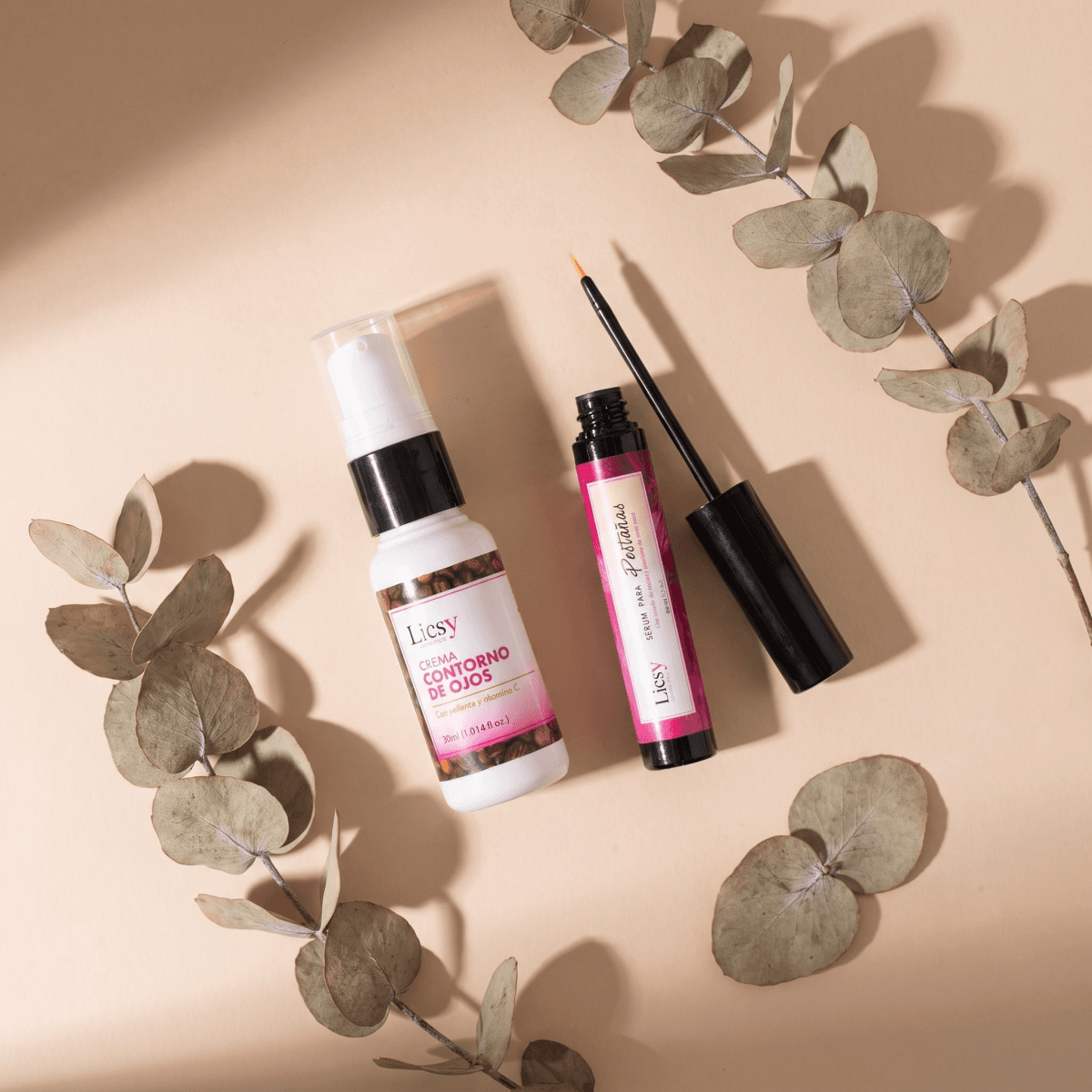 Kit Duo Contorno de Ojos y Pestañas: contorno de ojos con cafeina y serum para pestañas y cejas
