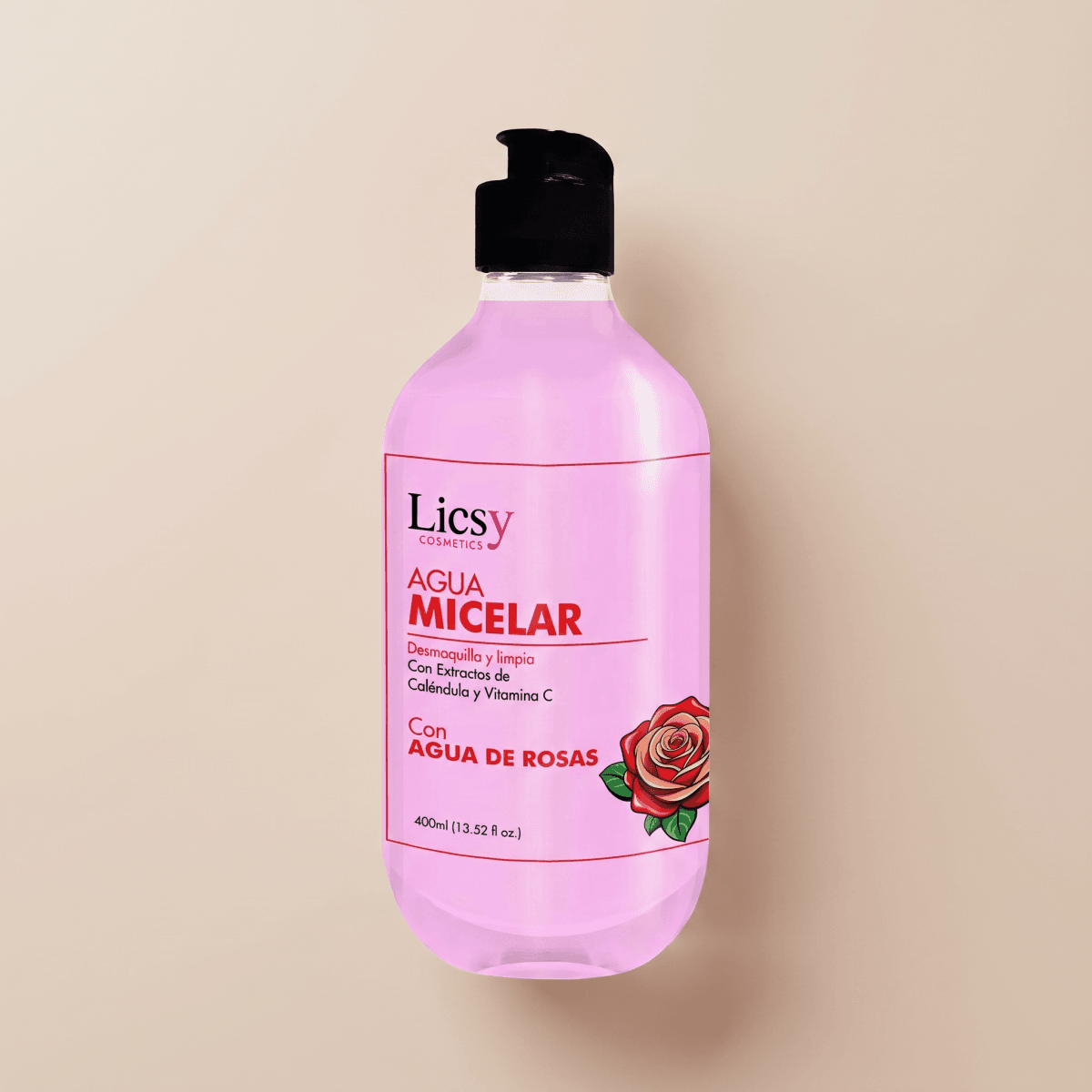 Agua Micelar con Agua de Rosas