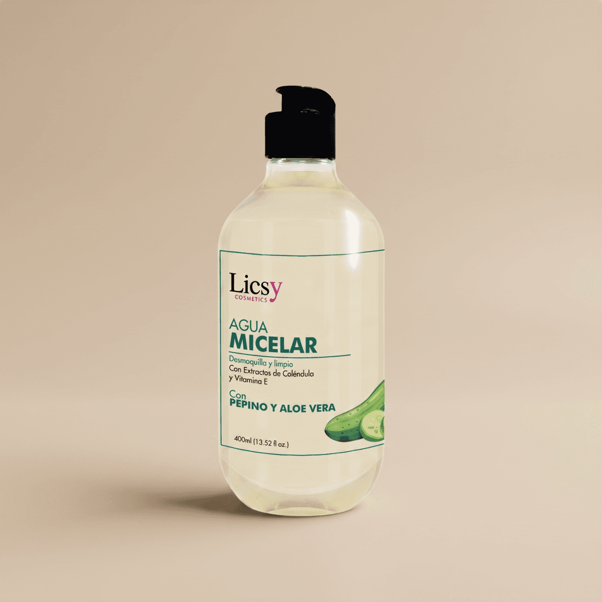 Agua Micelar con Pepino y Aloe Vera Licsy