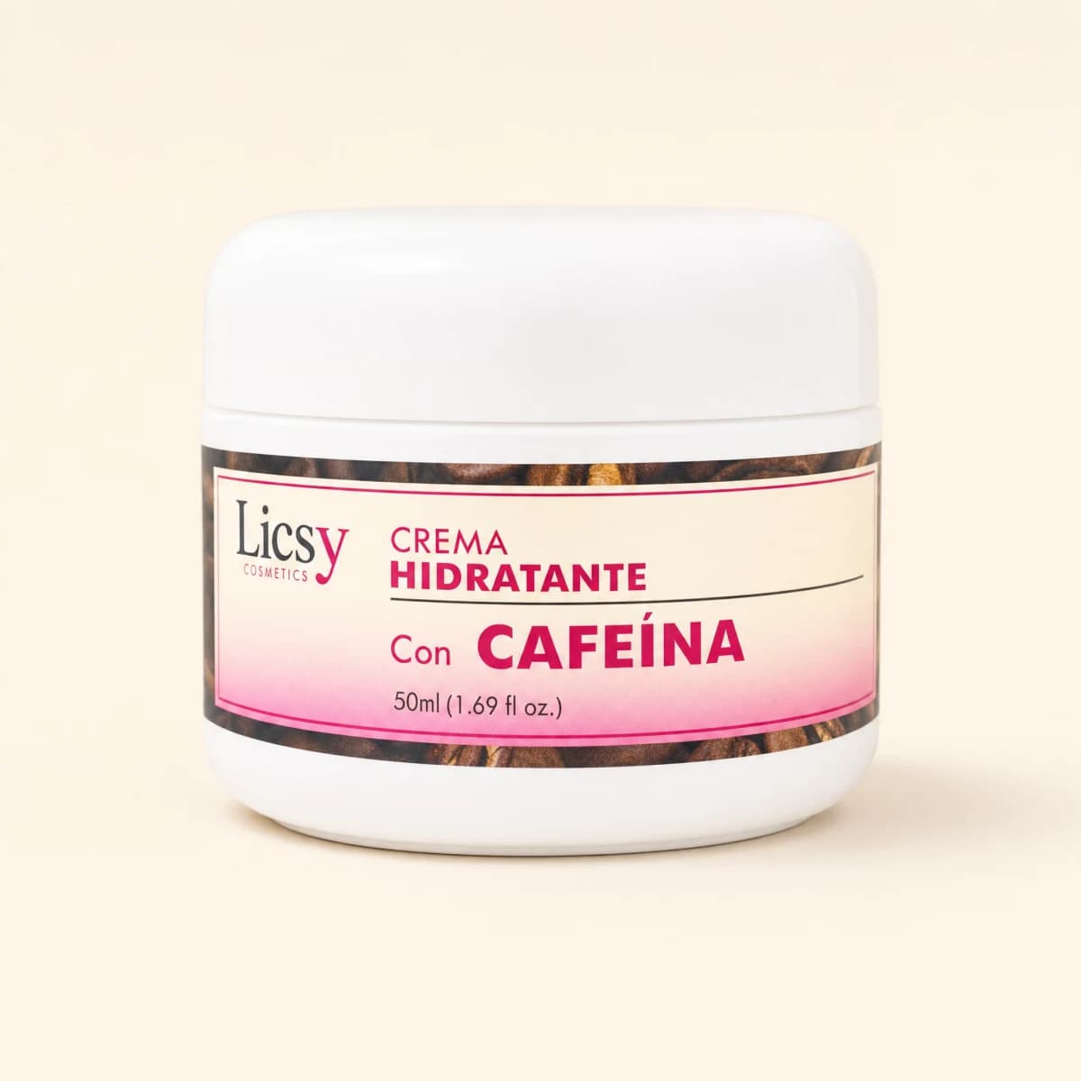 Crema Hidratante con Cafeina de Licsy Cosmetics