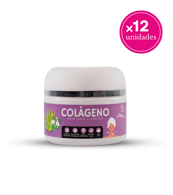 12 Unidades - Crema Facial de Colágeno con Rosa Mosqueta y Retinol 50ml