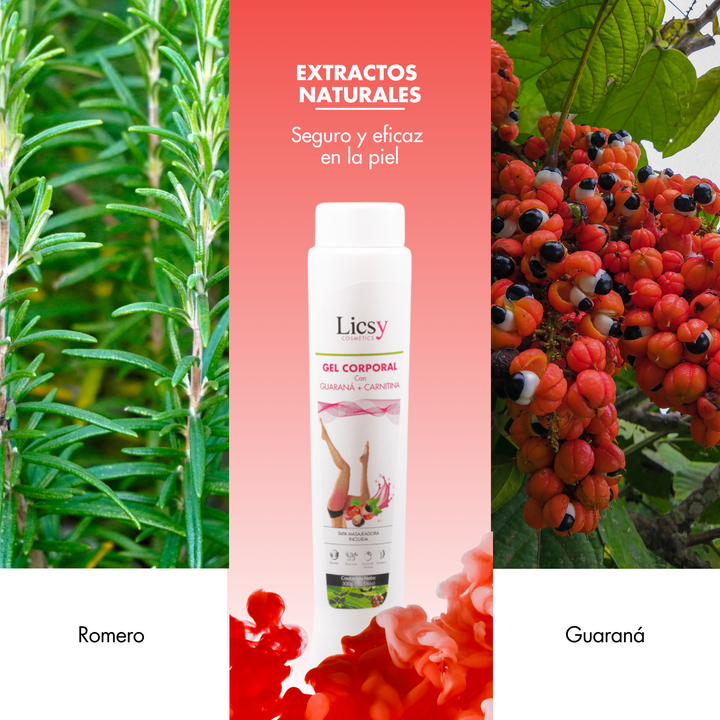 Gel Corporal Guaran + Carnitina Licsy Cosmetics Gel Corporal Guaran + Carnitina Licsy Cosmetics