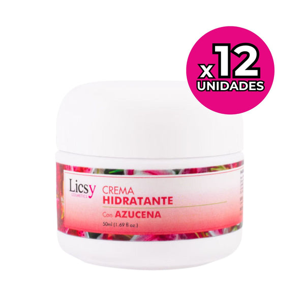 12 Unidades de Crema Hidratante con Azucena 50ml